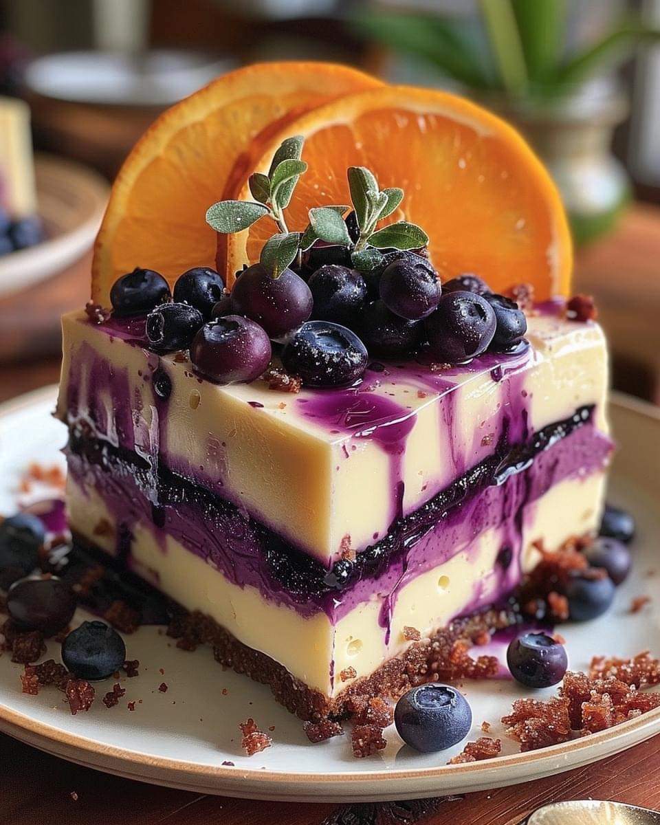Wild Blueberry Orange Cheesecake